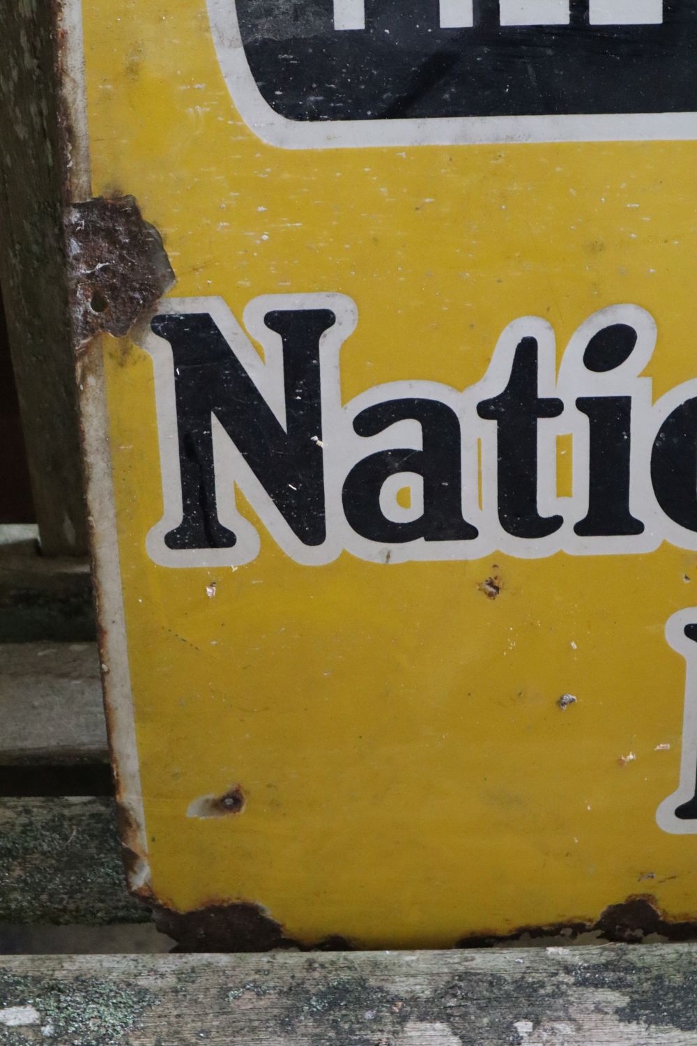 A vintage National Benzole Mixture enamel sign, 91 x 60cm